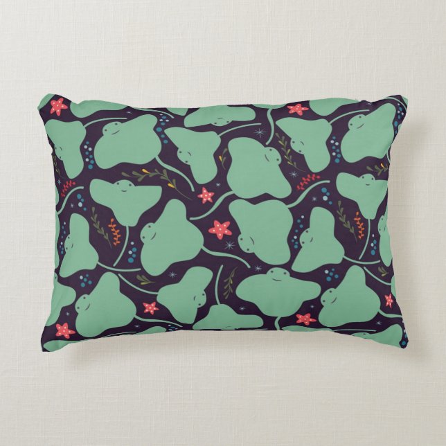 Stingrays Pattern Accent Pillow (Front)