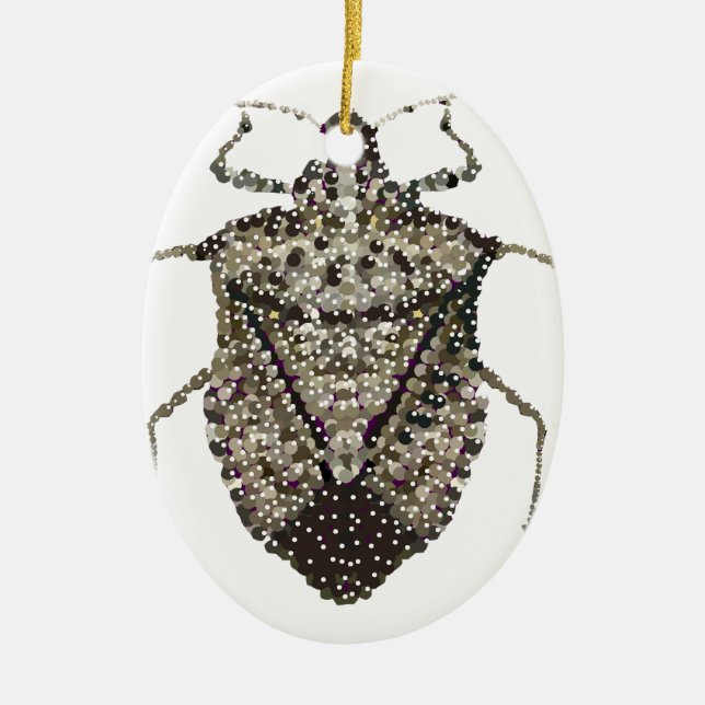 stink bug ceramic ornament (Front)