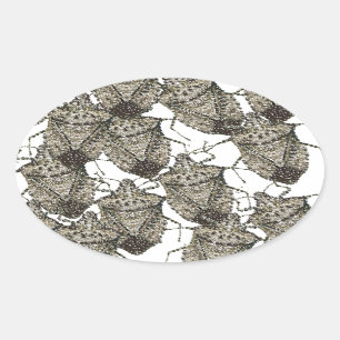 Stink Bugs bedazzled Oval Sticker