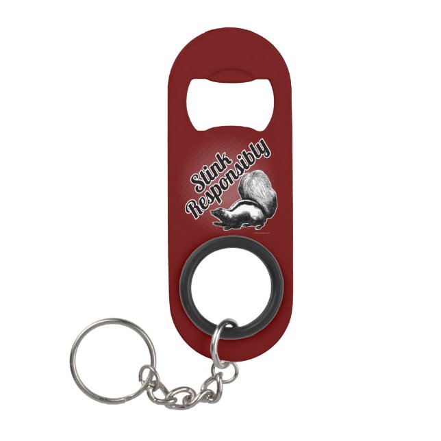 Stink Responsibly Mini Bottle Opener (Front)