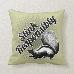 Stink Responsibly Throw Pillow