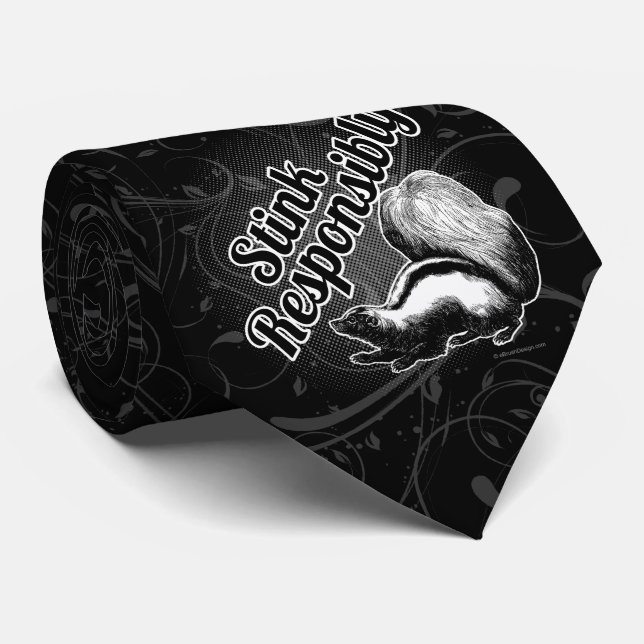 Stink Responsibly Tie (Rolled)