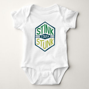 Stink Stank Stunk Badge Baby Bodysuit