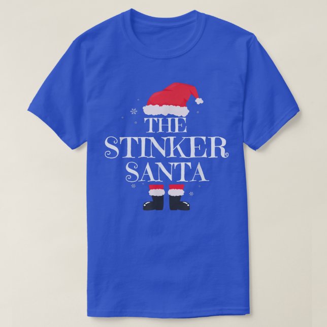 Stinker Santa Matching Family Group Christmas Part T-Shirt (Design Front)