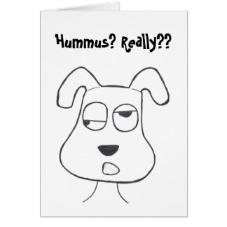 Stinkeye dog and hummus card