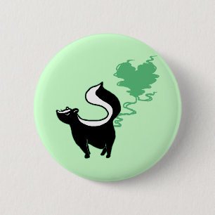 Stinky Love Skunk 2 Inch Round Button