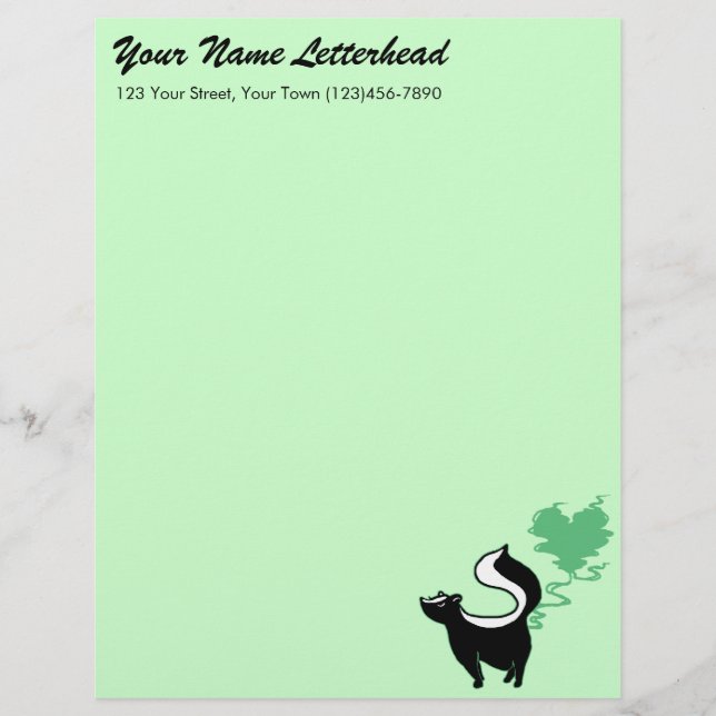 Stinky Love Skunk Letterhead (Front)