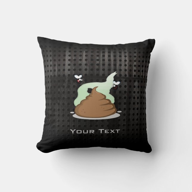 Stinky Poo; Grunge Throw Pillow (Front)