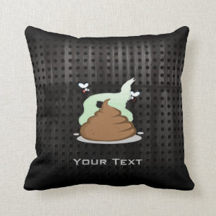 Stinky Poo; Grunge Throw Pillow