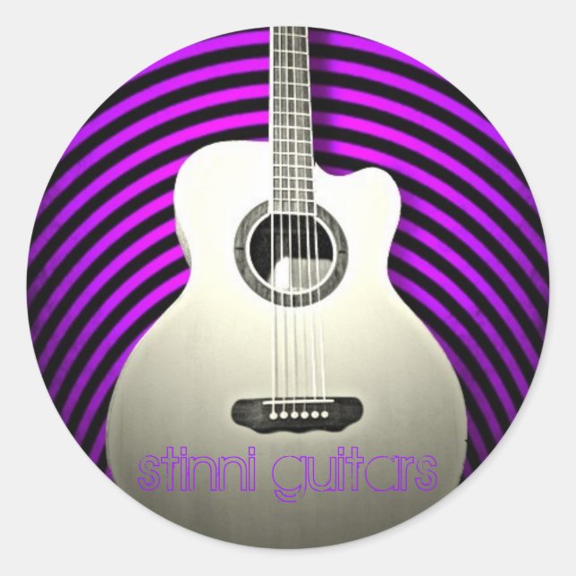 Stinni guitars classic round sticker (Front)