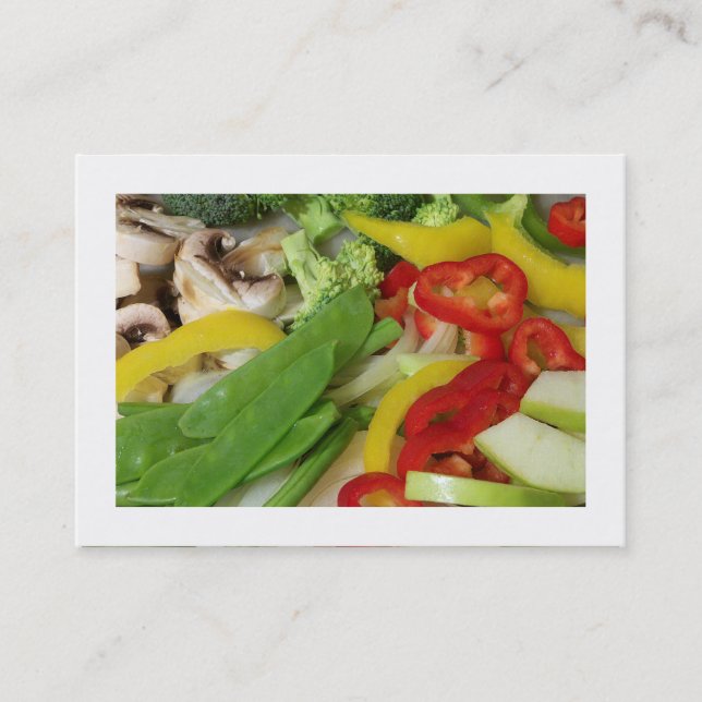 Stir-fry 02 (bordered) business card (Front)