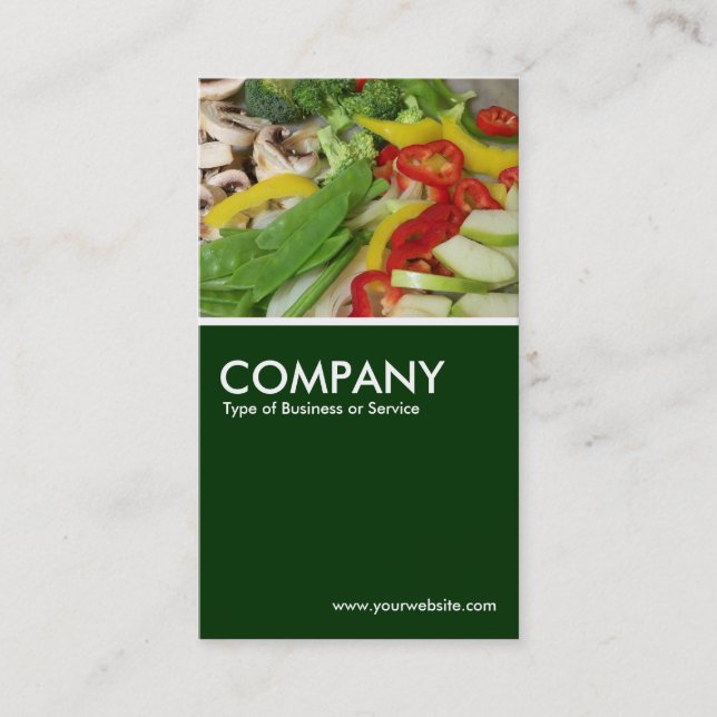 Stir-fry - Dark Green Business Card (Front)