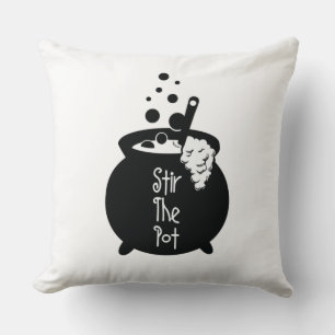 Stir The Pot – Witch Cauldron Throw Pillow