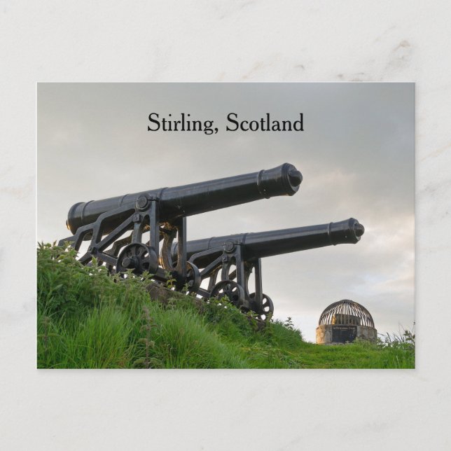 Stirling Beheading Stone and Cannons Postcard (Front)