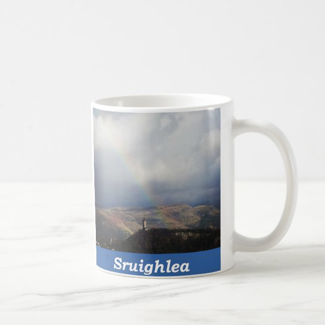 Stirling | Sruighlea Rainbow over Wallce Monument Coffee Mug (Right)