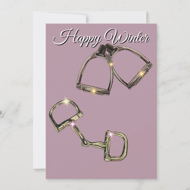 stirrups and bit Flat Holiday Card (Front)