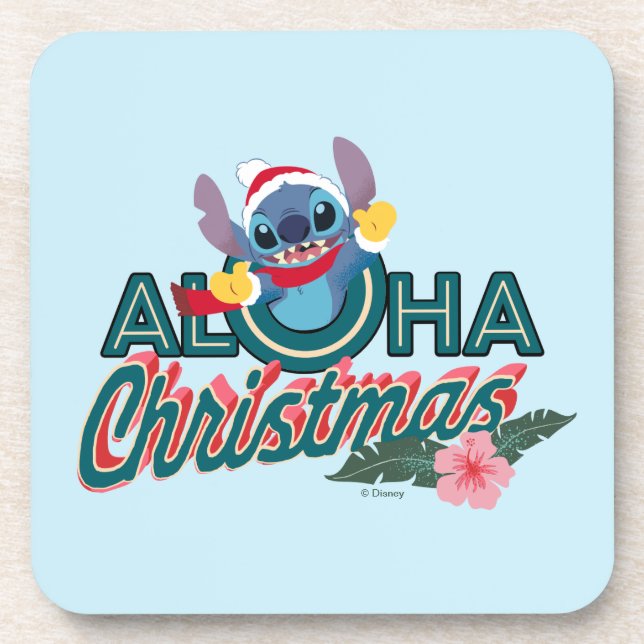 Stitch | Aloha Christmas Coaster (Front)