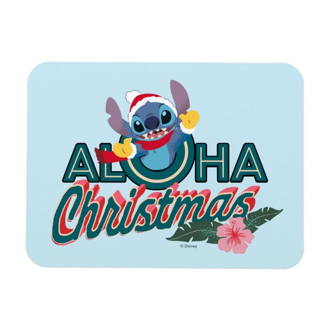 Stitch | Aloha Christmas Magnet (Horizontal)
