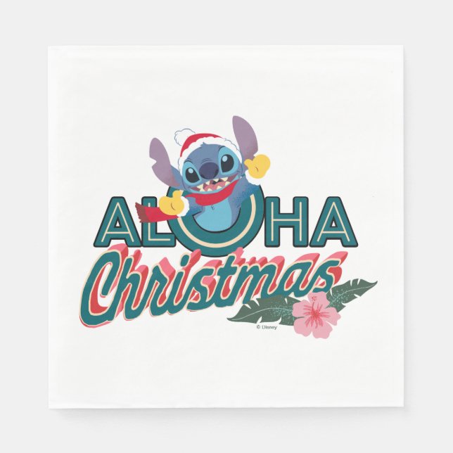 Stitch | Aloha Christmas Napkin (Front)