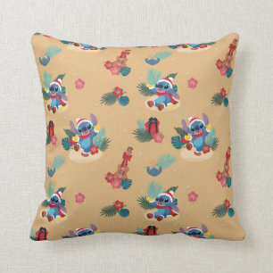 Stitch Aloha Christmas Pattern Throw Pillow