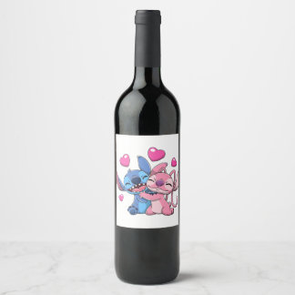 Stitch &amp; Angel Valentines 1 Wine Label