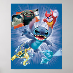 Stitch and Friends Poster