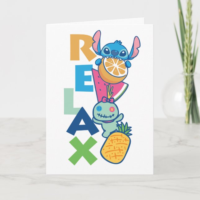 Stitch and Scrump | Relax Card (Front)