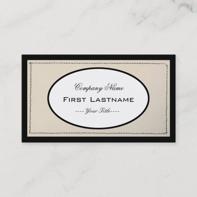 Stitch Business Card (Black) (Front)