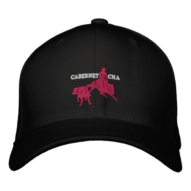 Stitch Cabernet CHA Noir Casquette Rose (Devant)