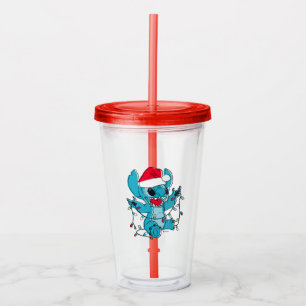 Stitch Christmas Lights Acrylic Tumbler