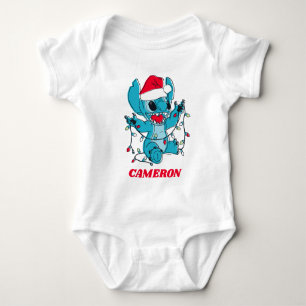 Stitch   Christmas Lights Baby Bodysuit