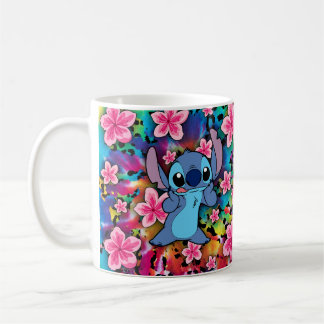 Stitch colorfull and floral mug 