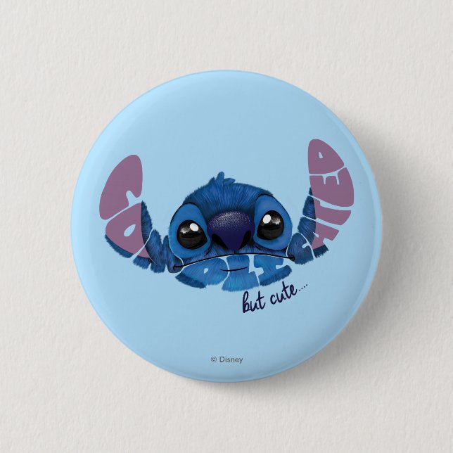 Stitch | Complicated But Cute 2 Inch Round Button (Front)