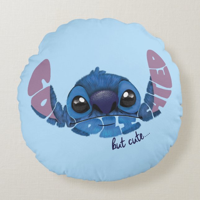 Stitch | Complicated But Cute 2 Round Pillow (Front)