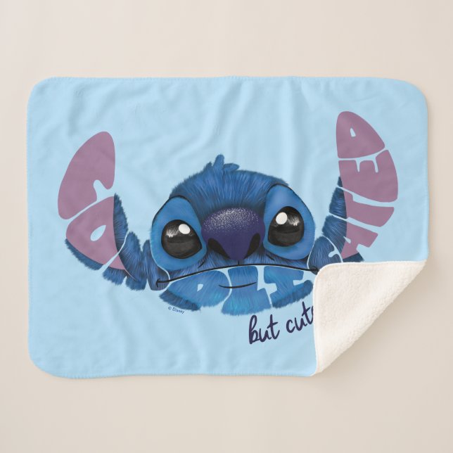 Stitch | Complicated But Cute Sherpa Blanket (Front (Horizontal))