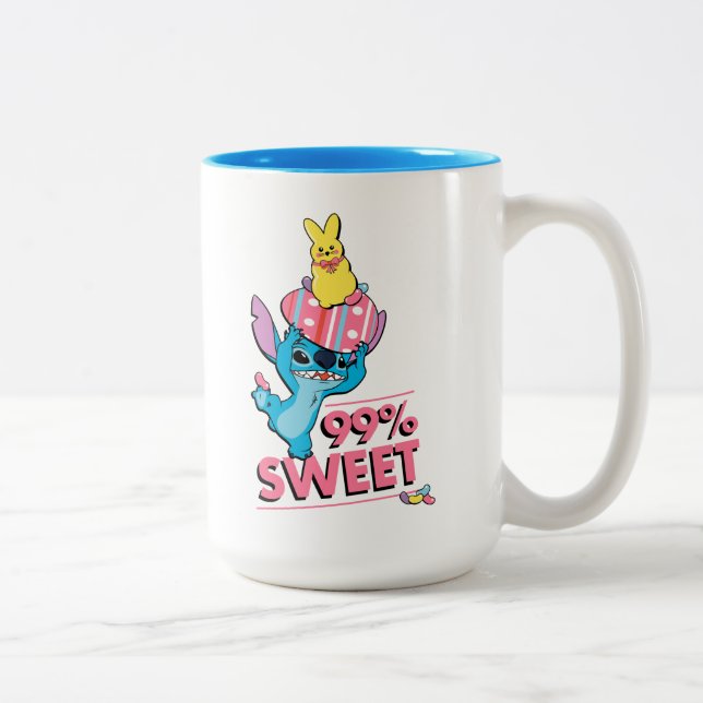 Stitch | Easter - 99% Sweet Two-Tone Coffee Mug (Right)