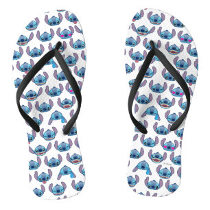 Stitch Emoji Pattern Flip Flops