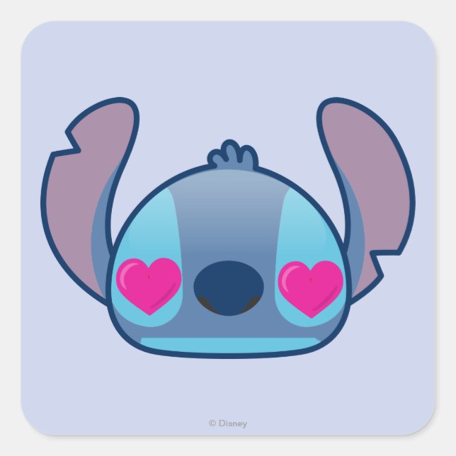 Stitch Emoji Square Sticker (Front)