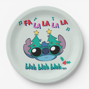 Stitch Fa La La La La - Holiday Harmonies! Paper Plate