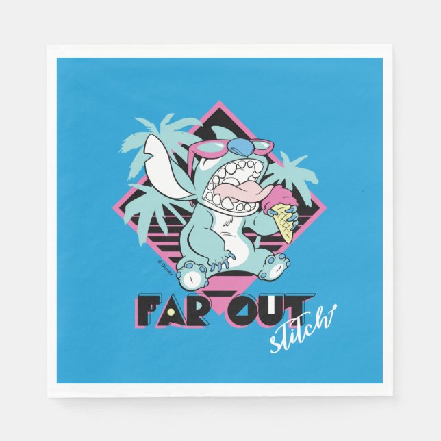 Stitch | Far Out Retro Graphic Napkin (Front)