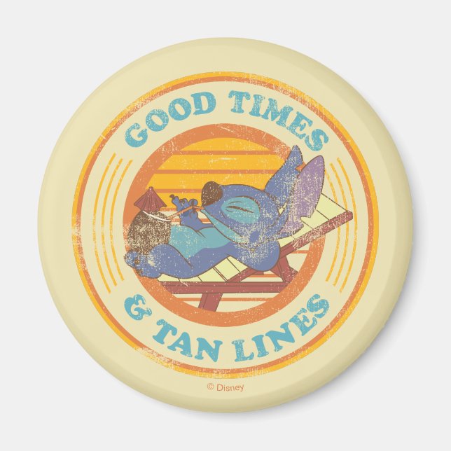 Stitch | Good Times & Tan Lines Magnet (Front)