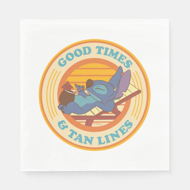 Stitch | Good Times & Tan Lines Napkin (Front)