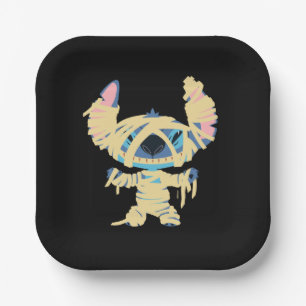 Stitch Halloween Mummy Paper Plate