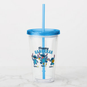 Stitch Happy Hanukkah Acrylic Tumbler