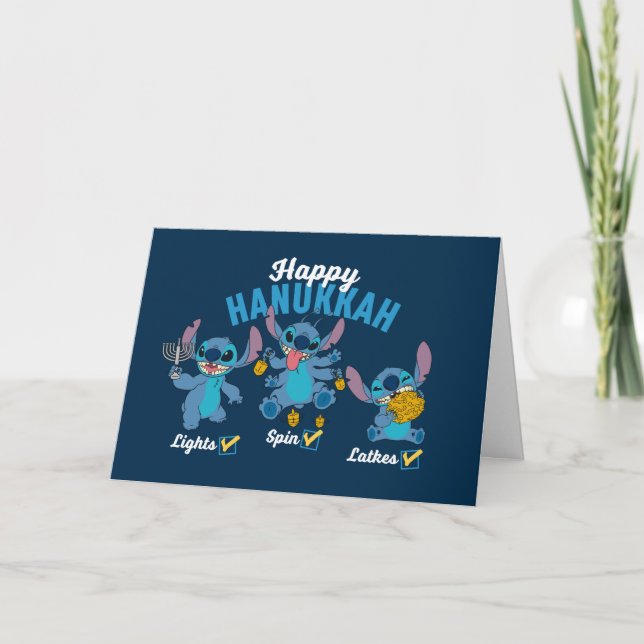 Stitch | Happy Hanukkah Card (Front)