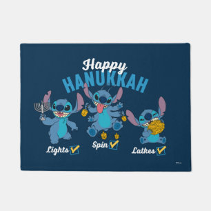 Stitch Happy Hanukkah Doormat