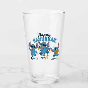 Stitch Happy Hanukkah Glass