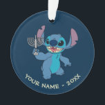 Stitch | Happy Hanukkah Ornament<br><div class="desc">Check out this super cute Hanukkah graphic featuring Disney's Stitch!</div>