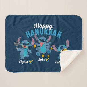 Stitch   Happy Hanukkah Sherpa Blanket