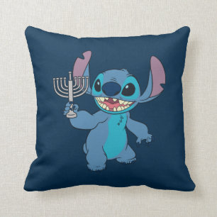 Stitch   Happy Hanukkah Throw Pillow